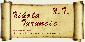 Nikola Turunčić vizit kartica